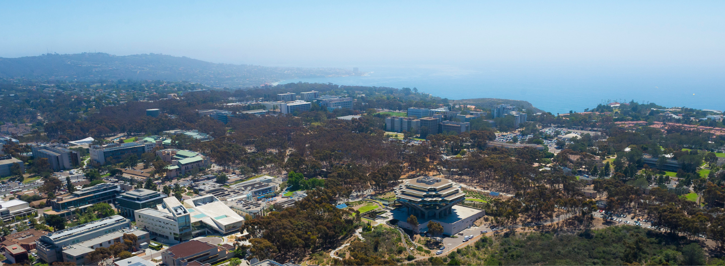 aerial view of ucsd campus to west